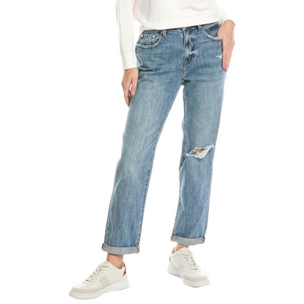 Pistola Denim Presley High Rise Relaxed Roller Jeans Size 28 in Color Antidote
